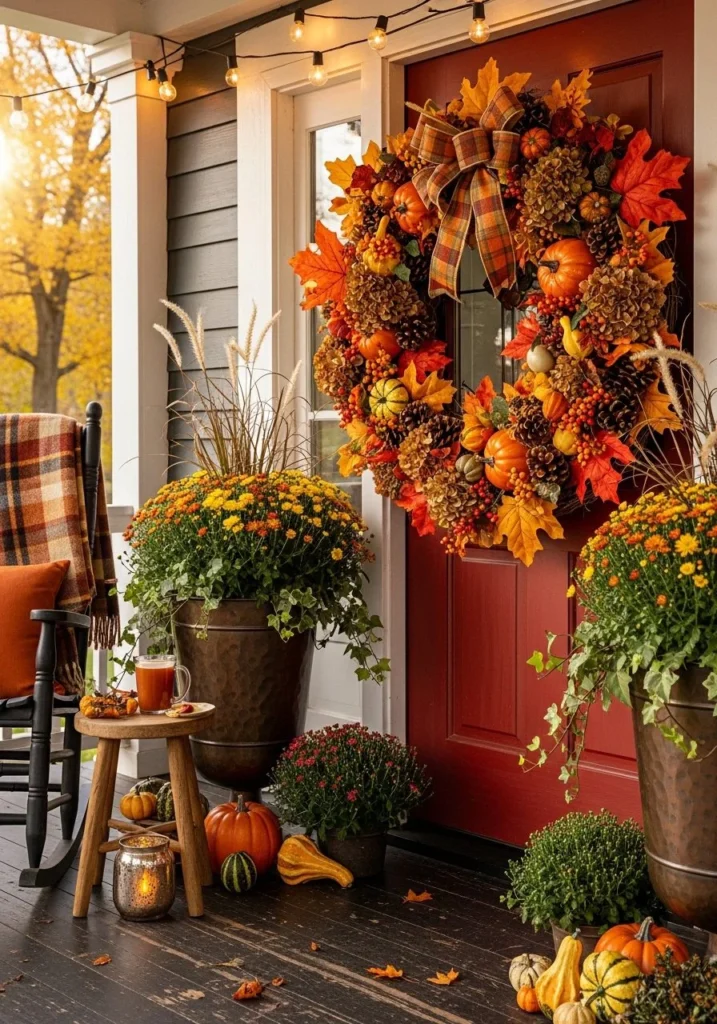 Fall Wreath Statement Door