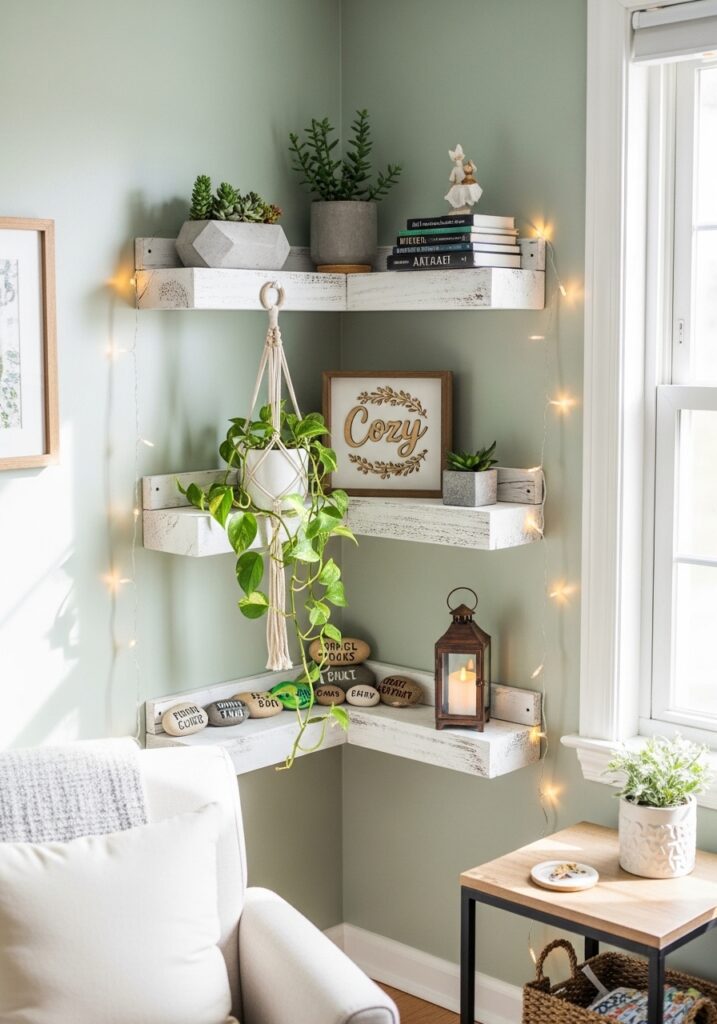 Floating Corner Shelves