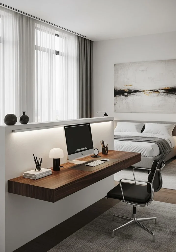 Floating Desk for Dual Use Space