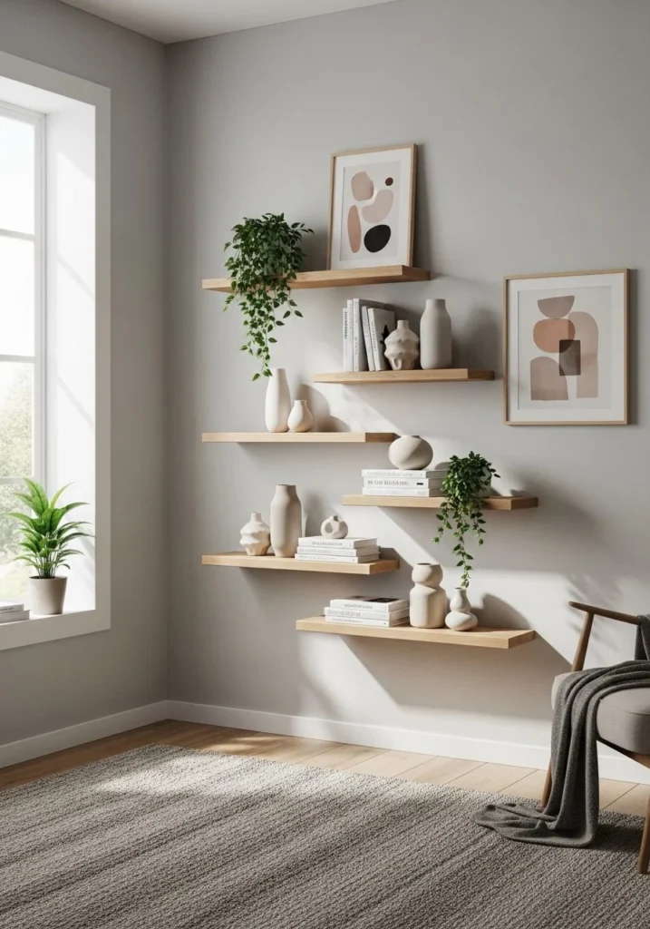 Floating Shelves That Combine Style and Storage