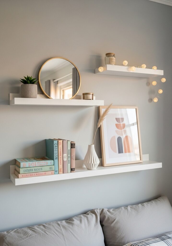 Floating Shelves with Aesthetic Styling