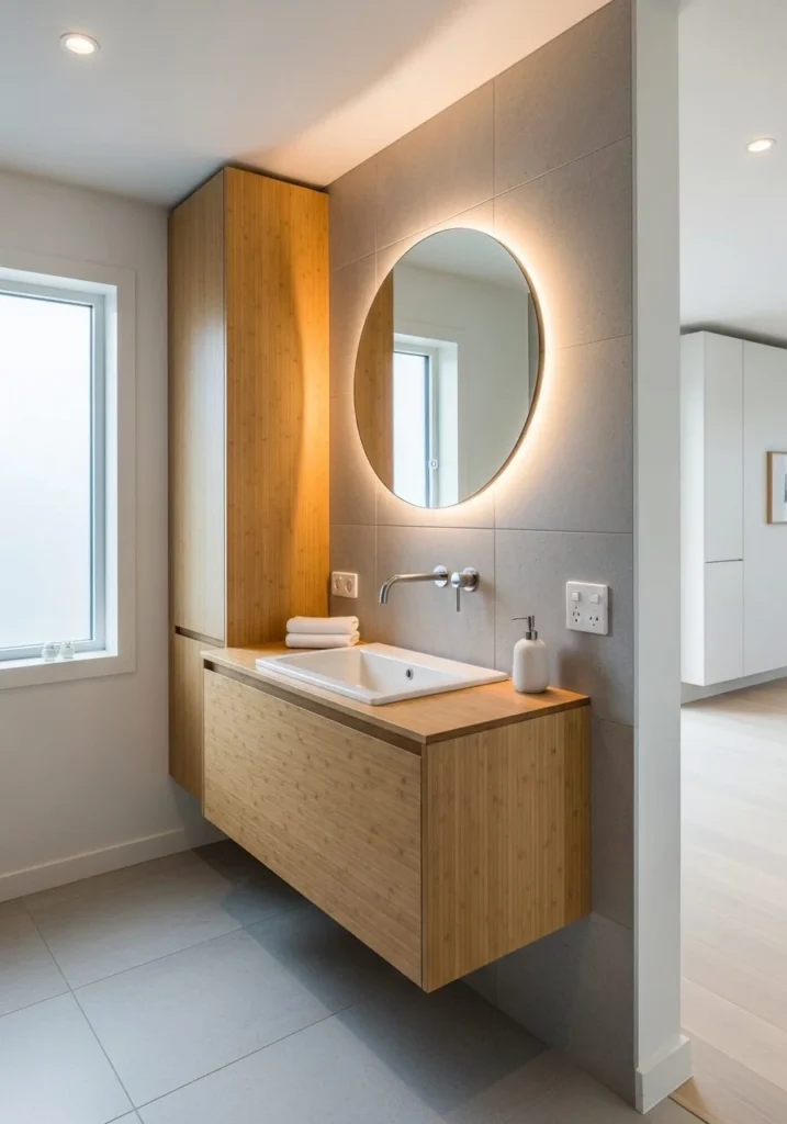 Floating Vanity for Open Floor Space