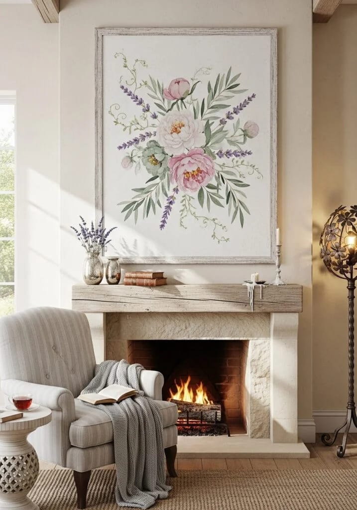 Floral Wall Art for Romantic French Softness