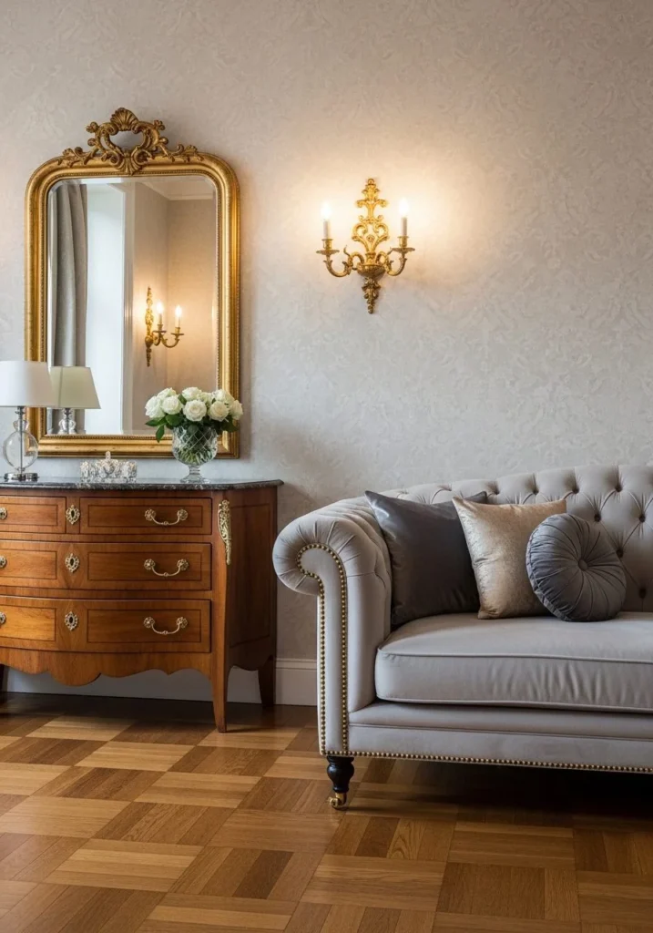 Gilded Wall Sconces Soft Glow Elegance