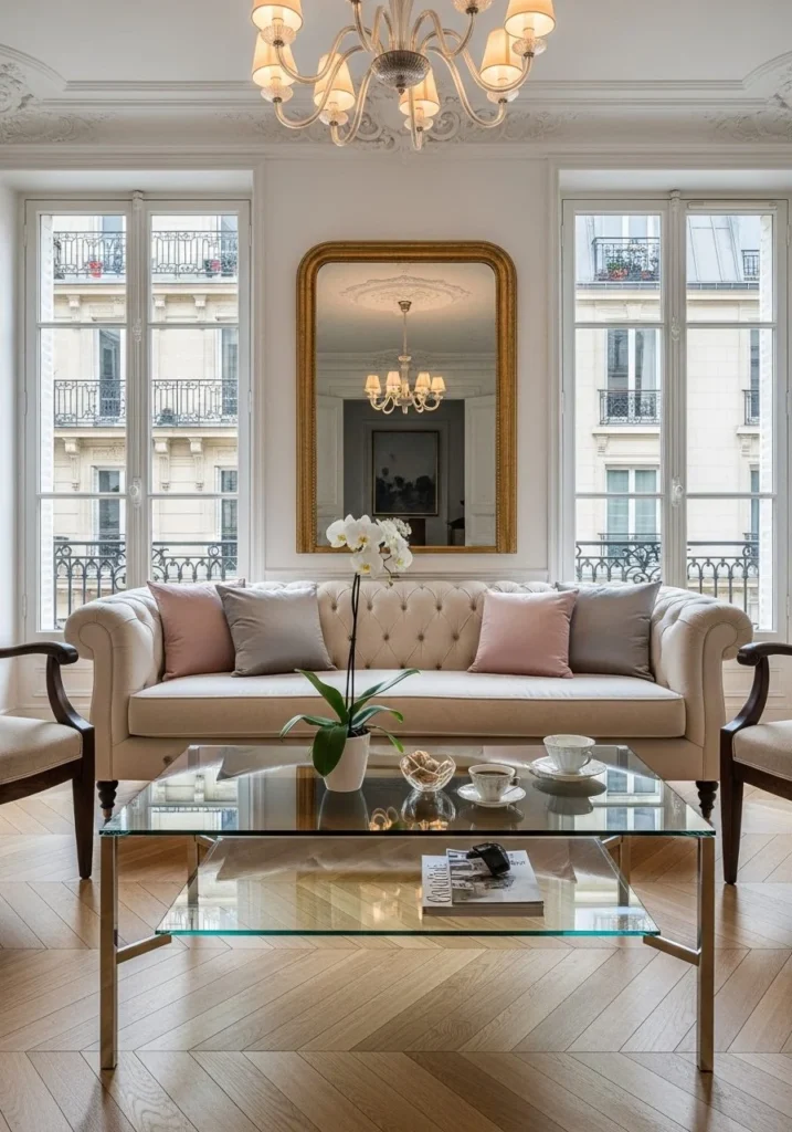 Glass Coffee Table Light Elegance