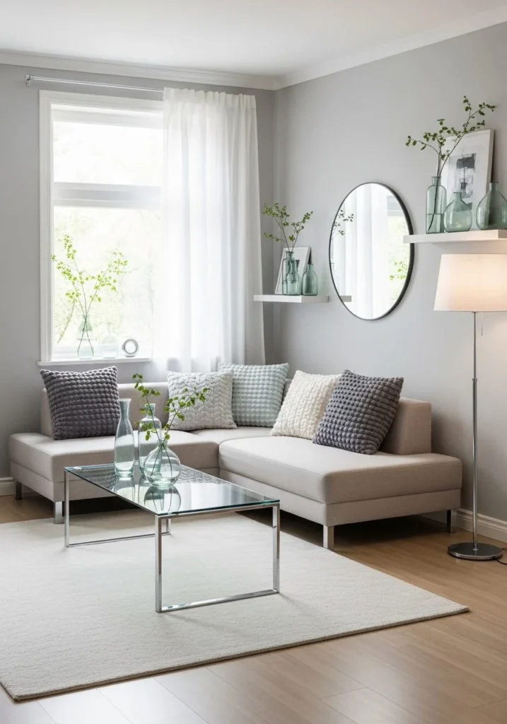 Glass Decor for an Airy, Open Feel