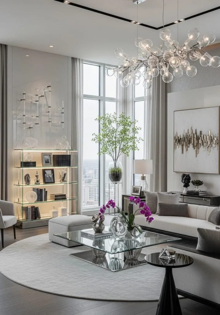 Glass Decor for an Open Feel