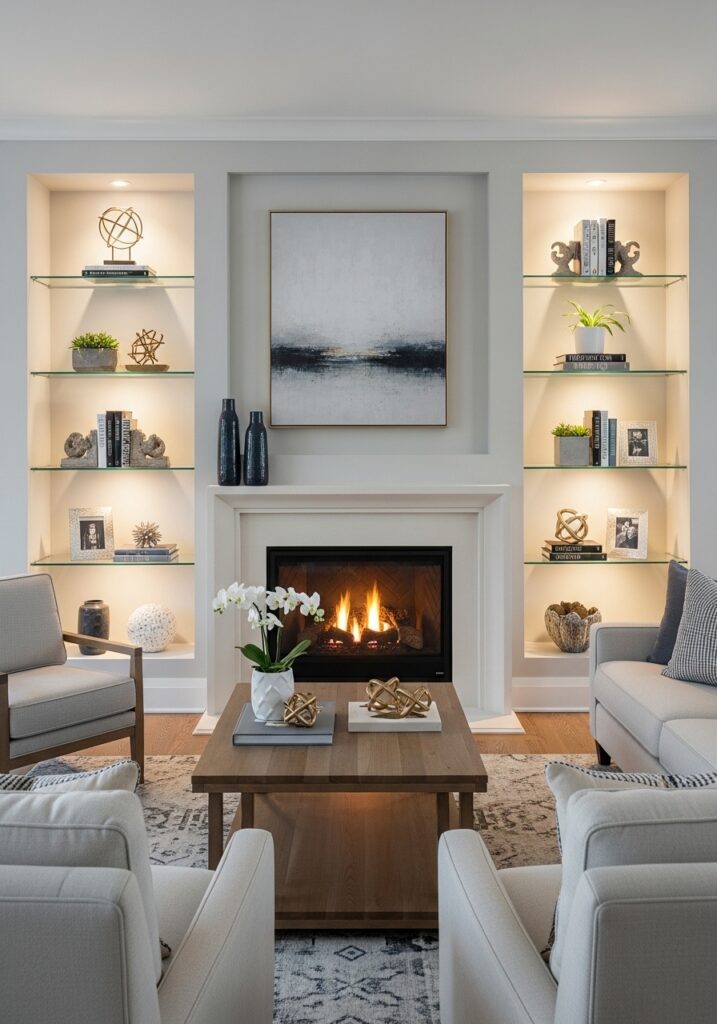 Glass Floating Shelves