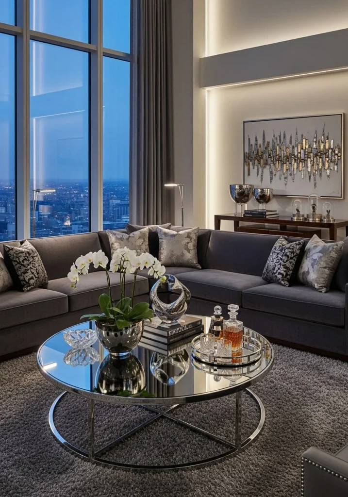 Glass & Metallic Accents