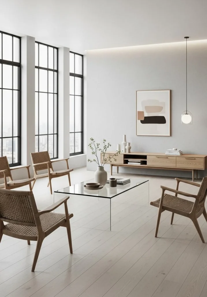 Glass and Minimal Wood Fusion Design