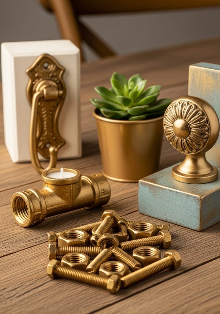 Gold Spray-Painted Hardware