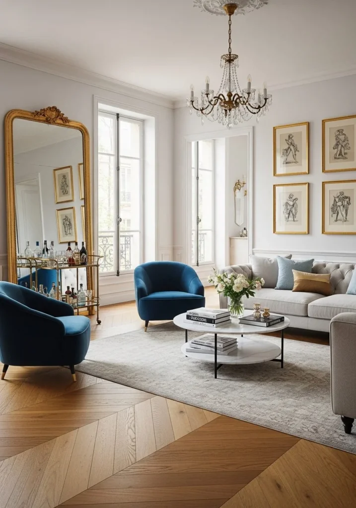 Herringbone Wood Floor Warm Base