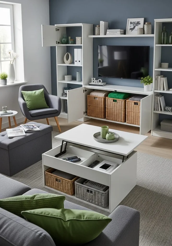 Hidden Storage Baskets for a Clutter-Free Look