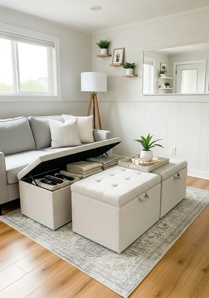 Hidden Storage Ottoman