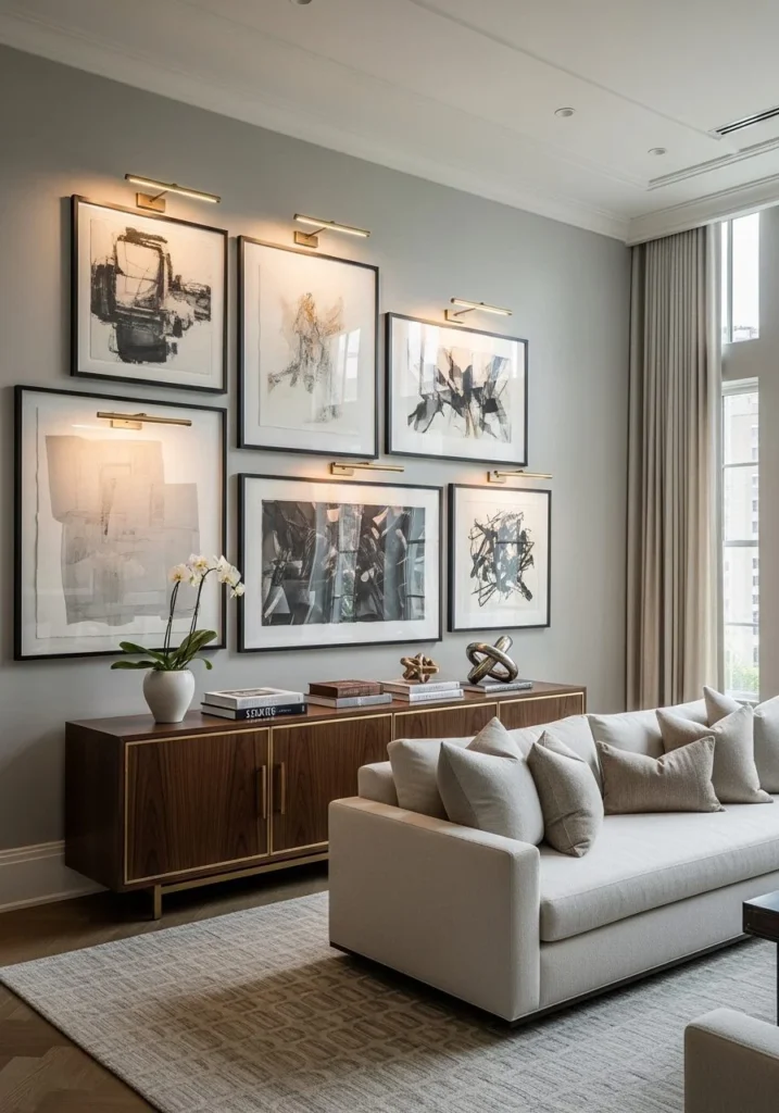 High-End Art Gallery Wall