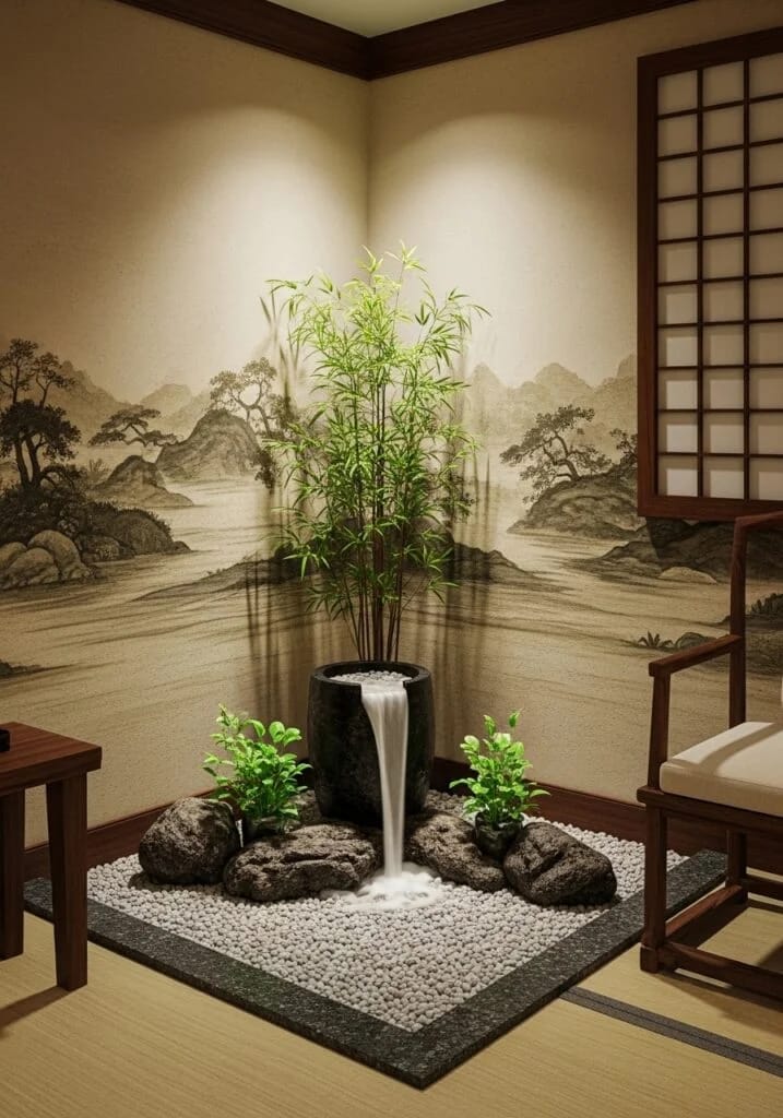 Indoor Zen Garden Corner Feature
