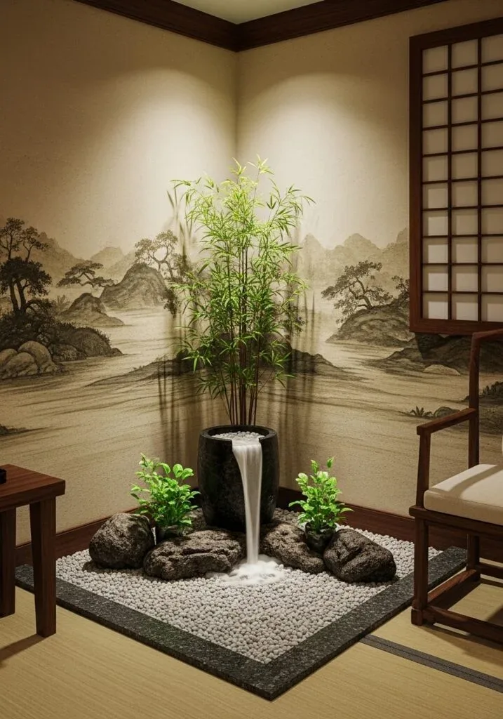 Indoor Zen Garden Corner Feature