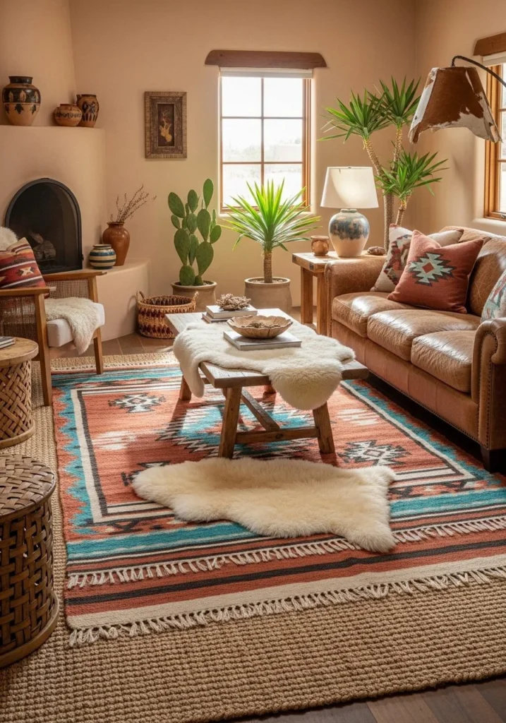 Layered Area Rugs for Warmth and Depth