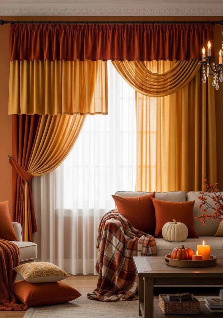 Layered Curtains for Warmth