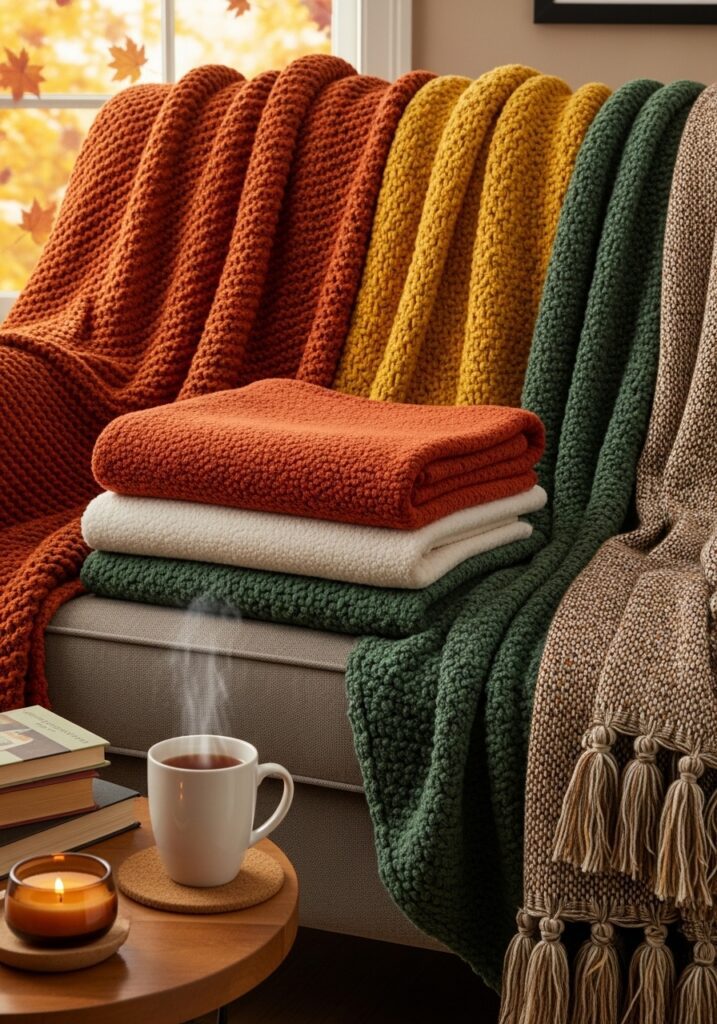 Layered Throw Blankets for Instant Warmth