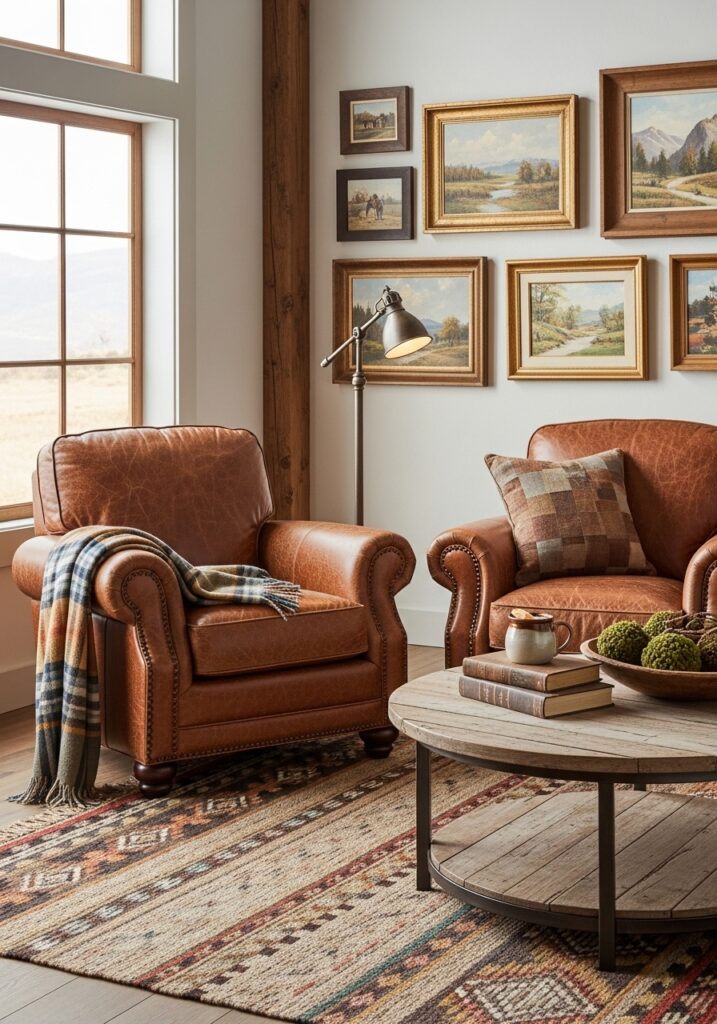 Leather Armchairs for Cozy Corners