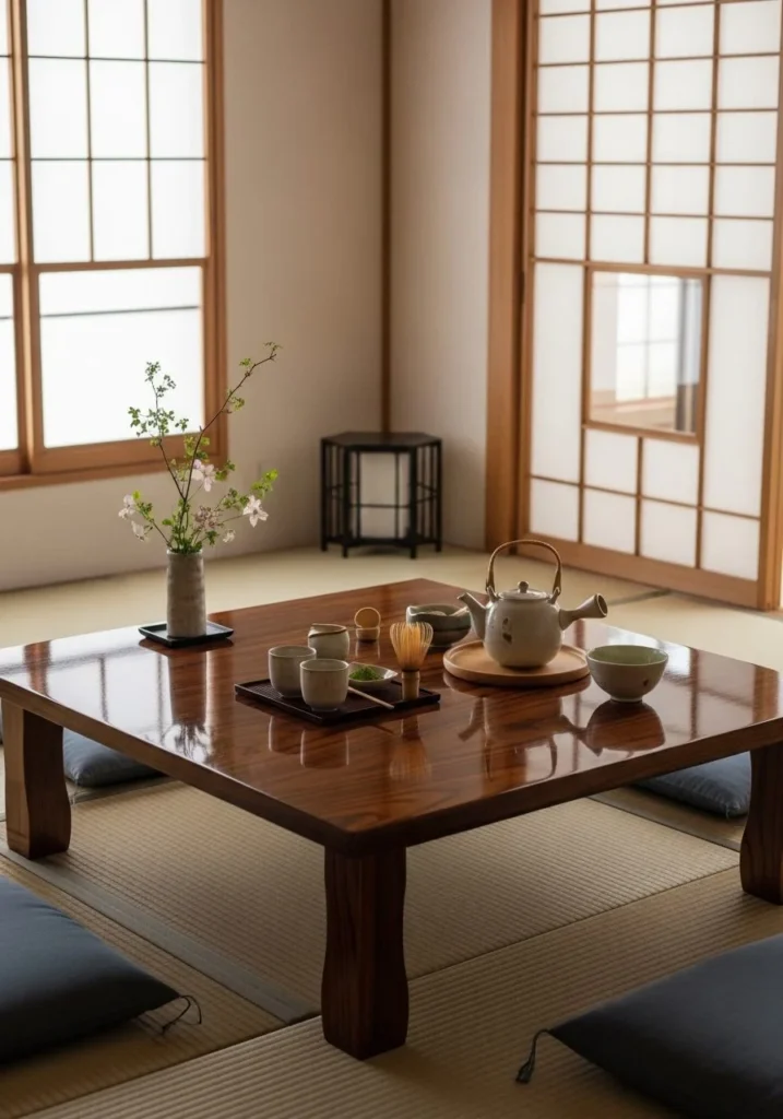 Low Coffee Table Tea Ceremony Style
