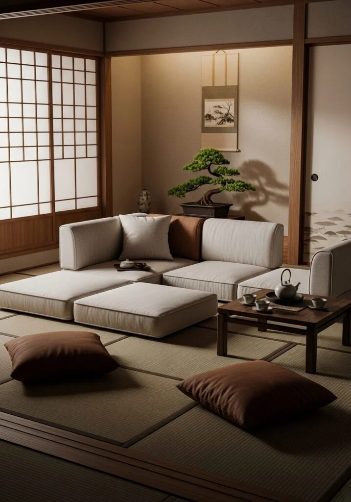 Low Modular Floor Sofa System Flexibility