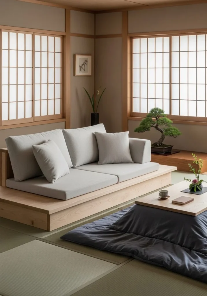 Low Platform Wooden Sofa Foundation