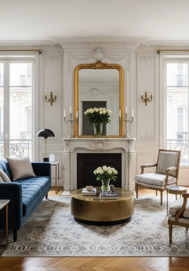 Marble Fireplace Surround Statement Feature