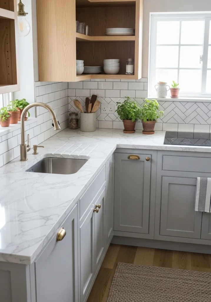 Marble-Look Countertops for Affordable Elegance