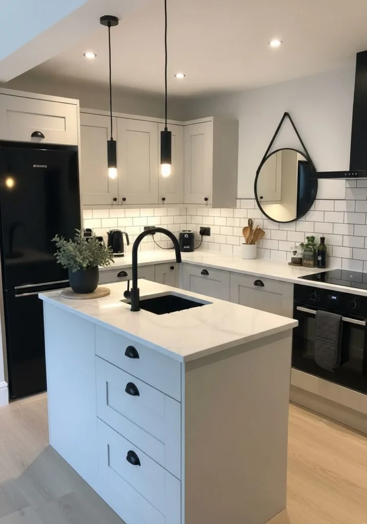 Matte Black Accents for Contrast