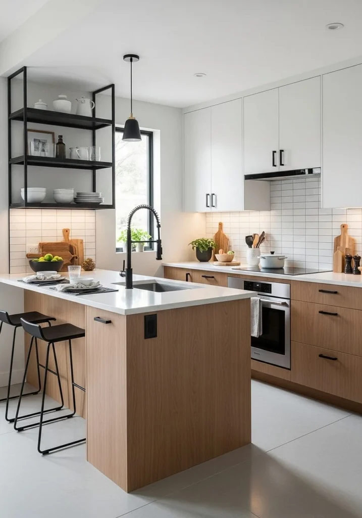 Matte Black Accents for Modern Contrast