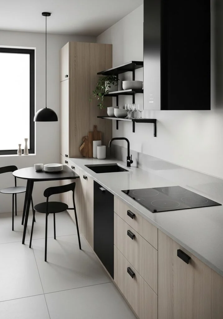 Matte Black Accents for Modern Contrast