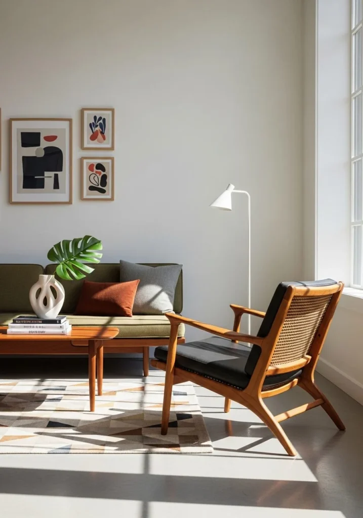 Mid-Century Modern Designer Lounge Look