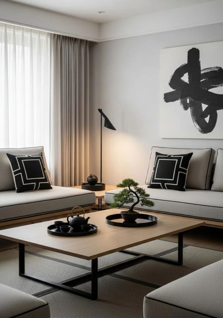 Minimal Black Accent Contrast Elements