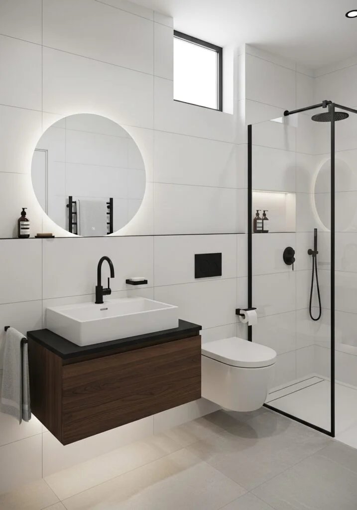 Minimal Black Fixtures for Contrast
