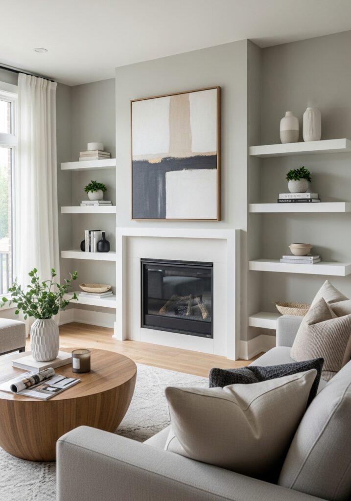 Minimalist White Shelves