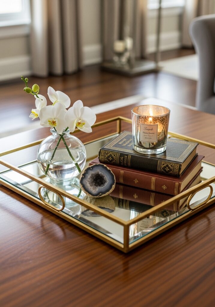 Mirrored Tray Accents