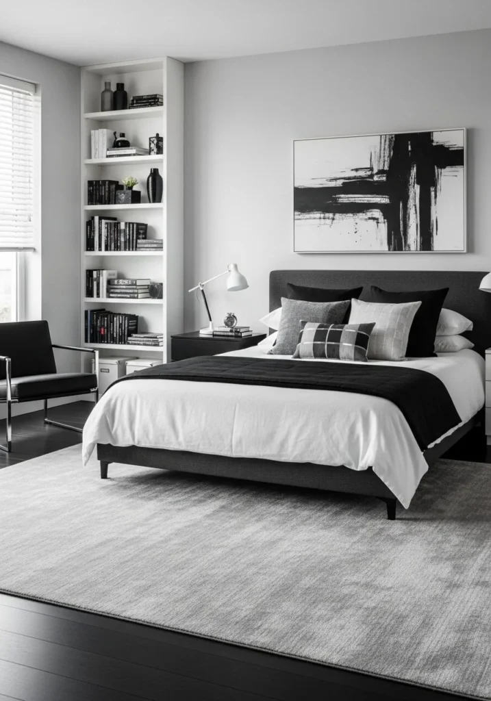 Monochrome Bedroom Styling