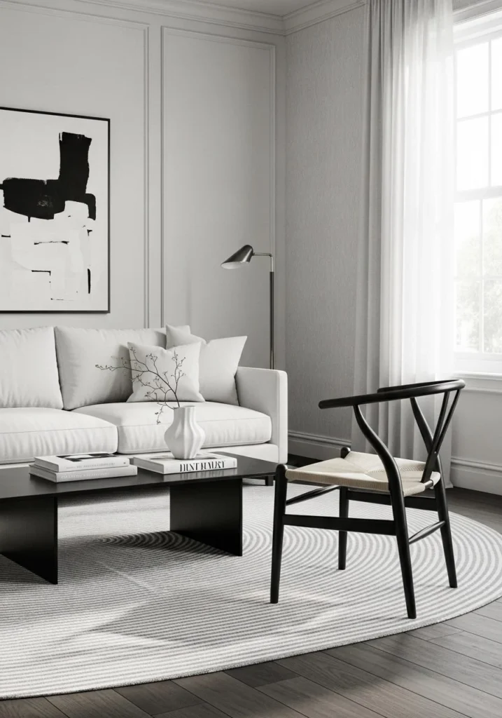 Monochrome Designer Living Room Look