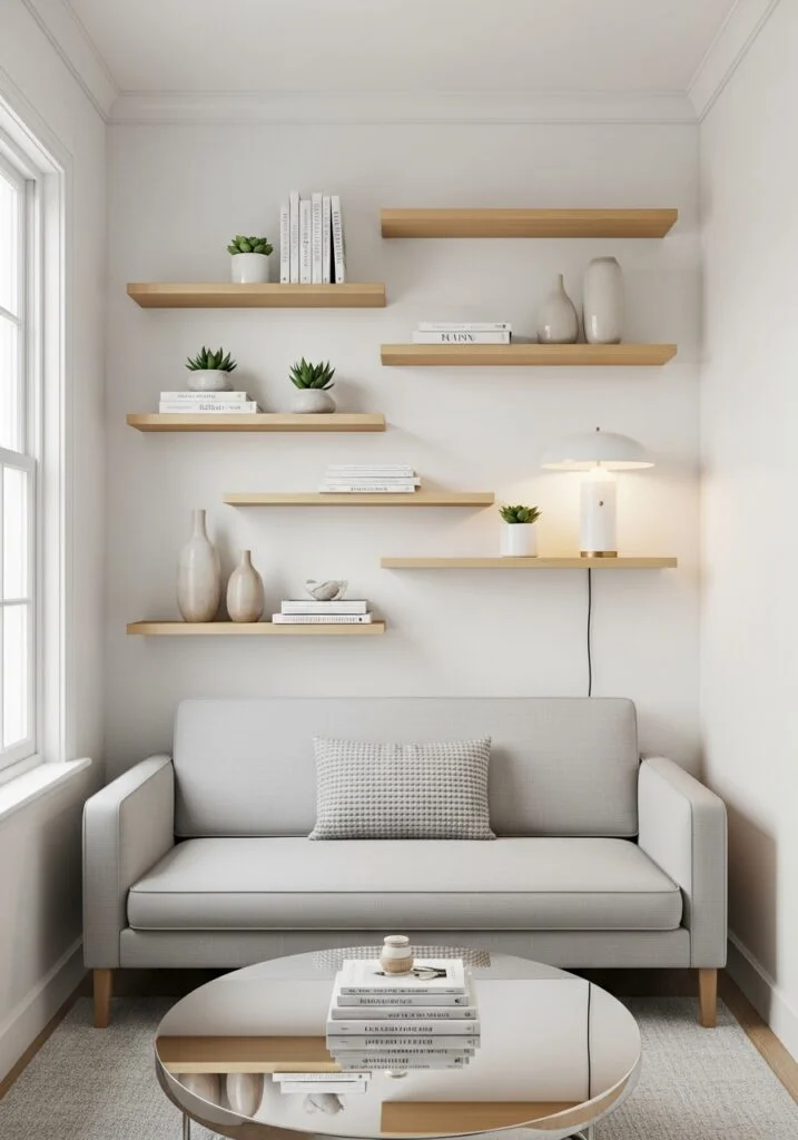Multi-Level Floating Shelves