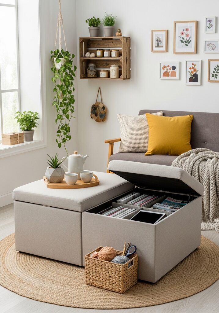 Multi-Use Ottoman Storage