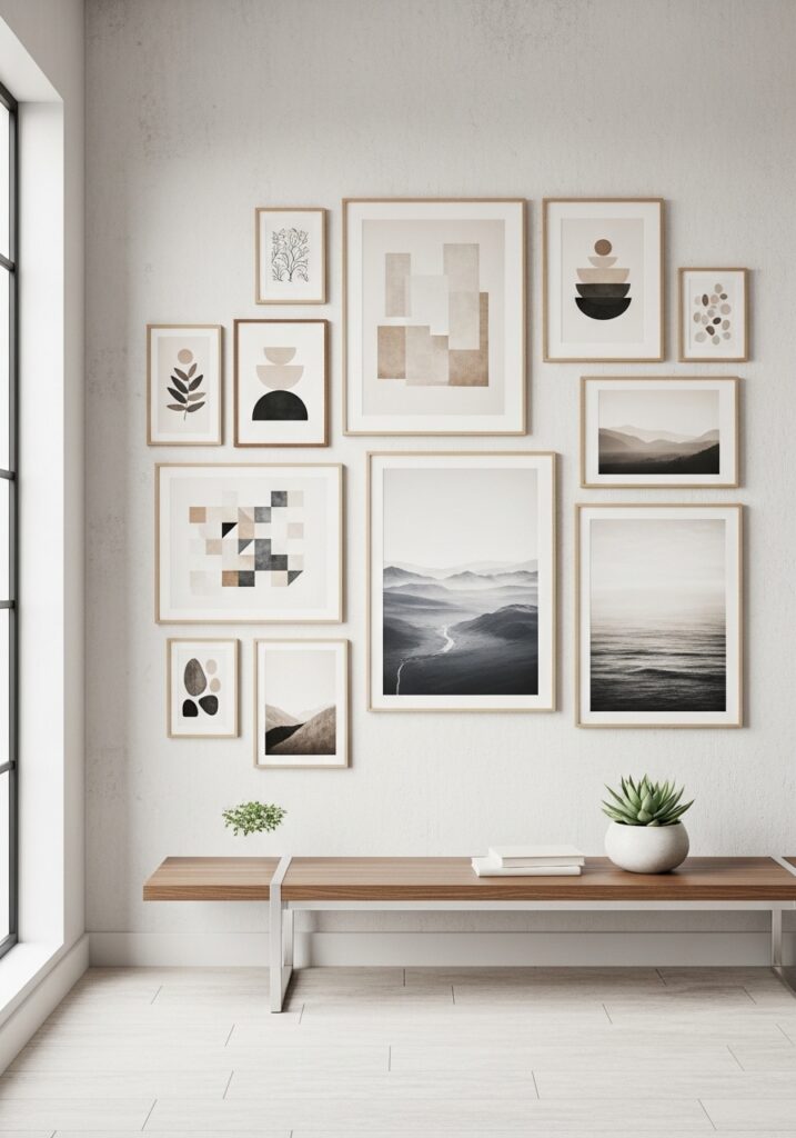 Neutral Color Gallery Wall