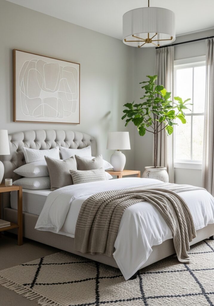 Neutral Retreat with Greenery