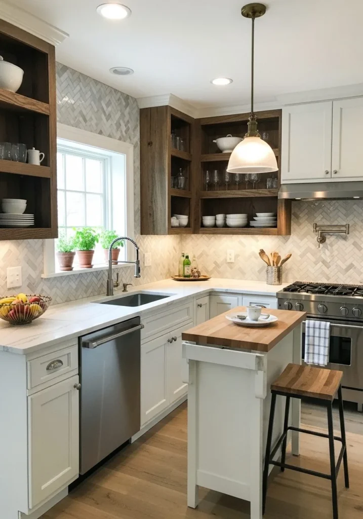 Neutral Tile Backsplash