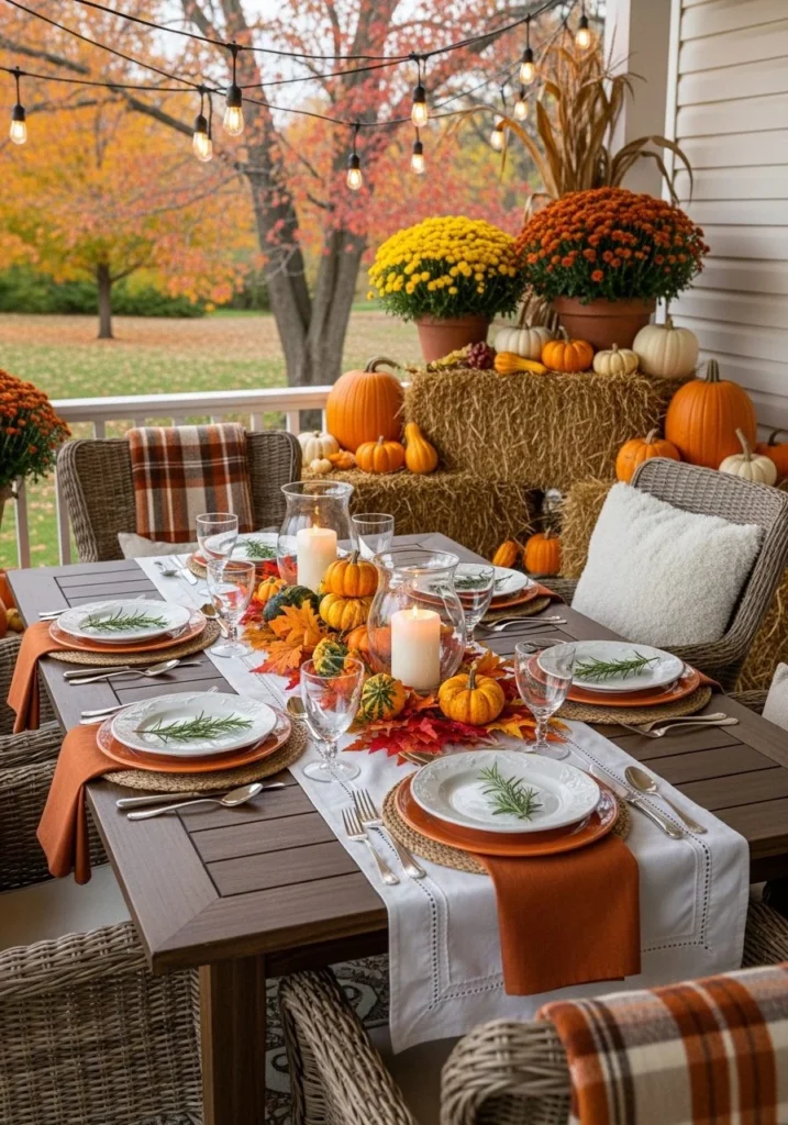 Outdoor Fall Table Setting