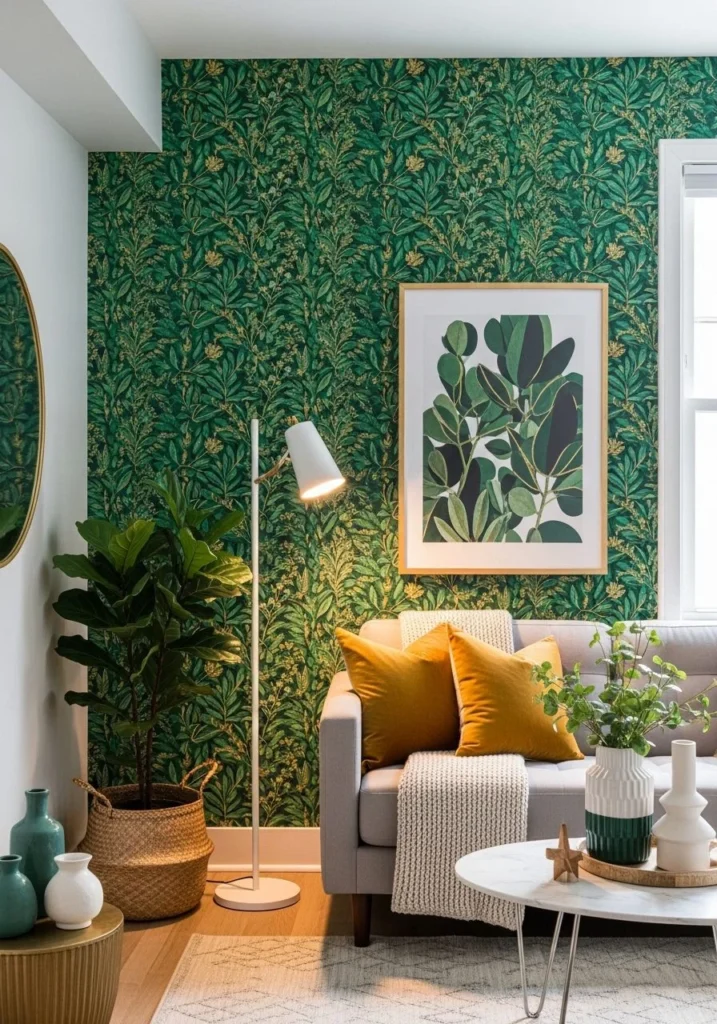 Peel-and-Stick Wallpaper Accent Wall