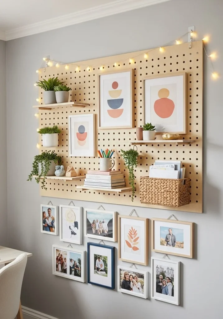 Pegboard Decor Wall