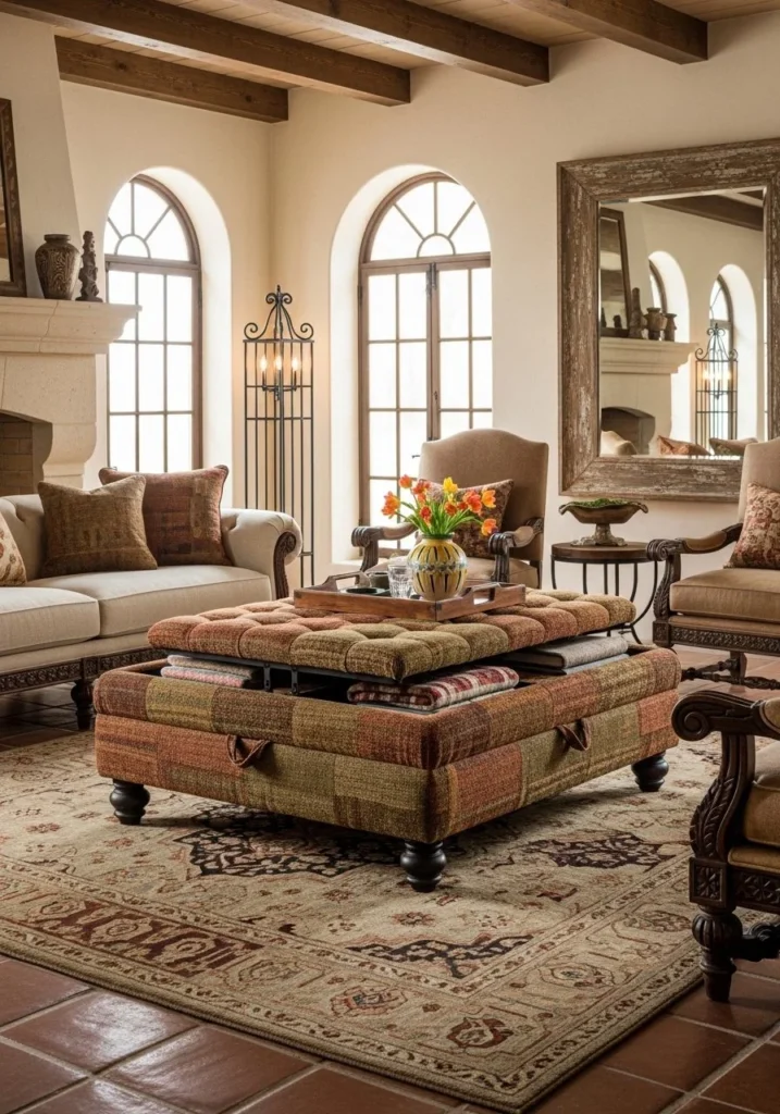 Rustic Ottoman Multi-Functional Seating