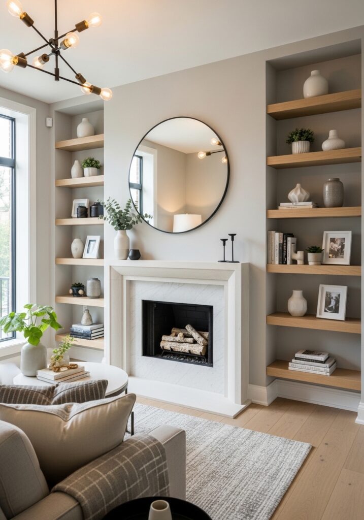 Seamless Wall-Matched Shelves